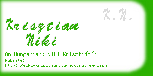 krisztian niki business card
